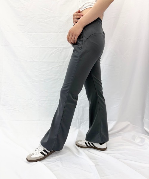 Alite cloth(アリーテクロス)の「スリムフレアパンツ(スウェットパンツ・レディース・グレー/ブラウン/ブラック/ライトグレー/ダークグレー・FREE)」の12枚目の写真