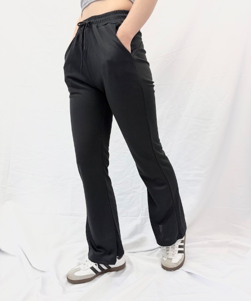 Alite cloth(アリーテクロス)の「スリムフレアパンツ(スウェットパンツ・レディース・グレー/ブラウン/ブラック/ライトグレー/ダークグレー・FREE)」の18枚目の写真
