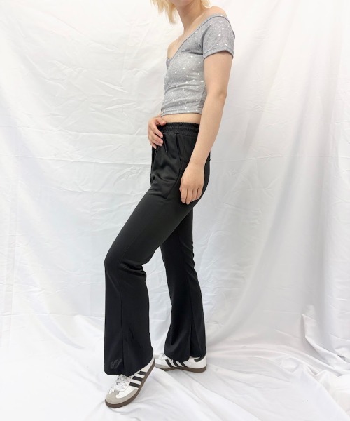 Alite cloth(アリーテクロス)の「スリムフレアパンツ(スウェットパンツ・レディース・グレー/ブラウン/ブラック/ライトグレー/ダークグレー・FREE)」の21枚目の写真