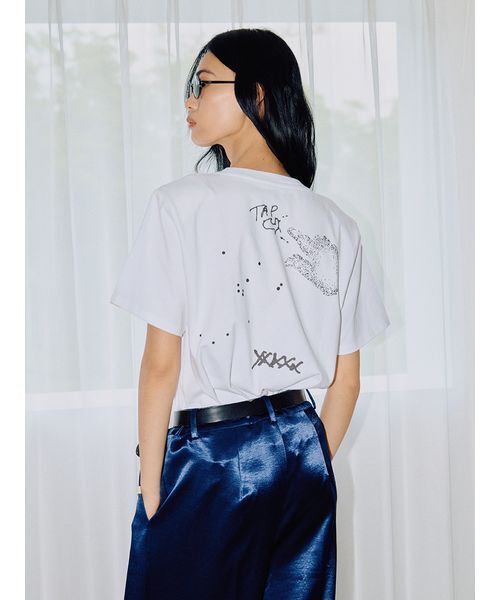 null.(ヌル)の「カーイラストコラボレーションTシャツ(Tシャツ/カットソー・レディース・ブルー/ピンク・F)」の3枚目の写真