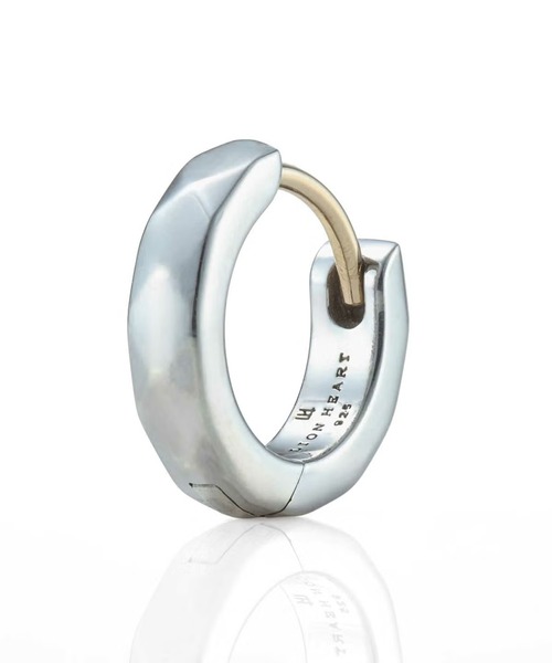 LION HEART(ライオンハート)の「【LION HEART】“THE EDGE”カッティングフープピアス / シルバー925 / K18 01EA0991SV(ピアス(片耳用)・メンズ・マルチ・FREE)」の4枚目の写真