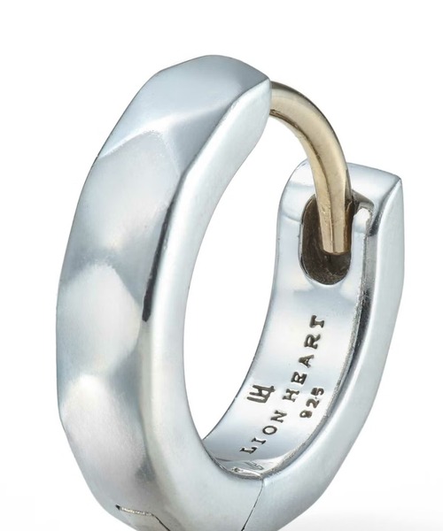 LION HEART(ライオンハート)の「【LION HEART】“THE EDGE”カッティングフープピアス / シルバー925 / K18 01EA0991SV(ピアス(片耳用)・メンズ・マルチ・FREE)」の2枚目の写真