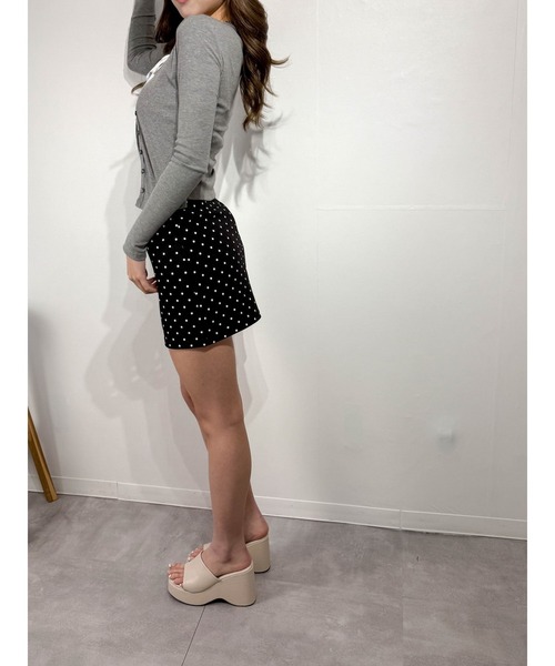 marcydorn(マーシードルン)の「レースインナー風 リブカーディガン トップス リボンデザイン フィットシルエット(Tシャツ/カットソー・レディース・グレー・S/M/L)」の12枚目の写真
