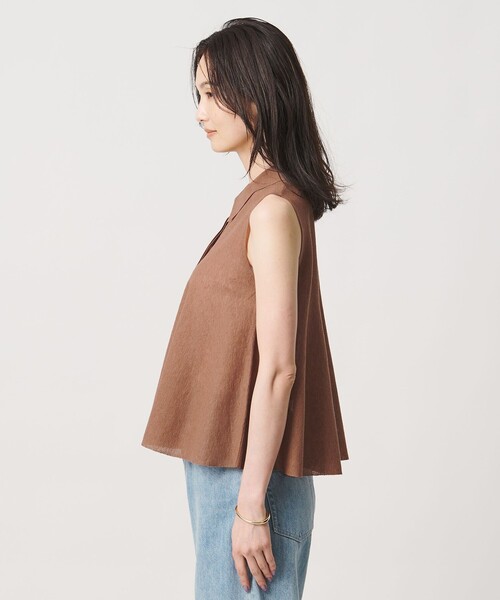 UNITED ARROWS(ユナイテッドアローズ)の「ペプラム フレア ノースリーブ ニット ‐ウォッシャブル‐(ニット/セーター・レディース・ブラウン系/ダークグレー/レッド・FREE)」の12枚目の写真