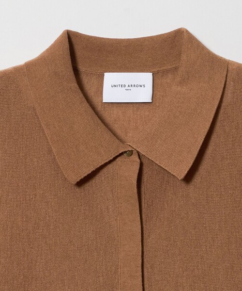 UNITED ARROWS(ユナイテッドアローズ)の「ペプラム フレア ノースリーブ ニット ‐ウォッシャブル‐(ニット/セーター・レディース・ブラウン系/ダークグレー/レッド・FREE)」の21枚目の写真