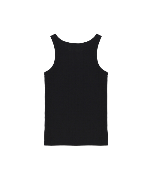 NICK&NICOLE(ニックアンドニコール)の「RIB EMBROIDERY SLEEVELESS TOP_BLACK(Tシャツ/カットソー・レディース・その他・FREE)」の2枚目の写真