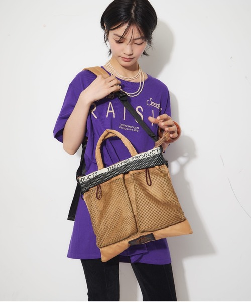 THEATRE PRODUCTS（シアタープロダクツ）の「ヘルメットバッグM（ショルダーバッグ・レディース・ブラウン/ベージュ/ブラック・FREE）」の15枚目の写真