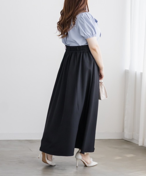 CLETTE(クレット)の「レース襟ボウタイリボン2WAYブラウス(シャツ/ブラウス・レディース・サックスブルー/ラベンダー/イエロー・3L/LL/4L)」の19枚目の写真