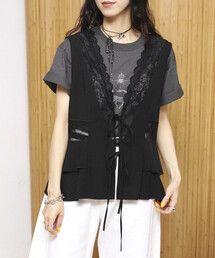 Firsthand | Firsthand/ファーストハンド 切り替えレース ヴィンテージサテンリボンベスト【限定展開】(ベスト)