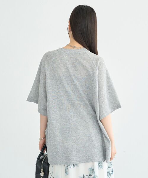 earth music&ecology(アースミュージックアンドエコロジー)の「シアーダンボールプルオーバー(Tシャツ/カットソー・レディース・ブラック/ホワイト系その他/杢グレー・FREE)」の7枚目の写真