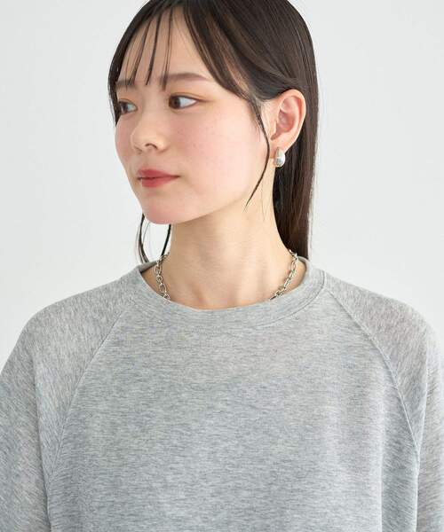 earth music&ecology(アースミュージックアンドエコロジー)の「シアーダンボールプルオーバー(Tシャツ/カットソー・レディース・ブラック/ホワイト系その他/杢グレー・FREE)」の15枚目の写真