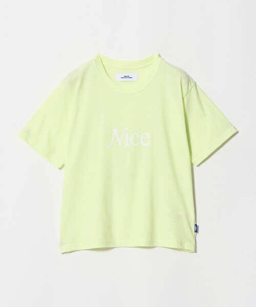 NICE WEATHER(ナイスウェザー)の「<NICE WEATHER>ウィメンズ NICE ロゴ Tシャツ(Tシャツ/カットソー・レディース・ホワイト/レッド/ライム/ライラック・S/M)」の3枚目の写真