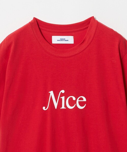 NICE WEATHER(ナイスウェザー)の「<NICE WEATHER>ウィメンズ NICE ロゴ Tシャツ(Tシャツ/カットソー・レディース・ホワイト/レッド/ライム/ライラック・S/M)」の9枚目の写真
