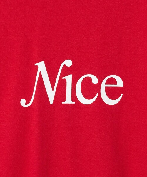 NICE WEATHER(ナイスウェザー)の「<NICE WEATHER>ウィメンズ NICE ロゴ Tシャツ(Tシャツ/カットソー・レディース・ホワイト/レッド/ライム/ライラック・S/M)」の10枚目の写真