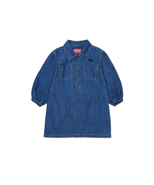 DIESEL(ディーゼル)の「ベビー デニムドレス DELBIB(シャツワンピース・キッズ・インディゴブルー・18M/24M/36M/12M)」の4枚目の写真