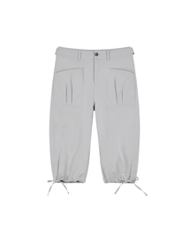 TWO BUCKLE HALF PANTS IN LIGHT GREY