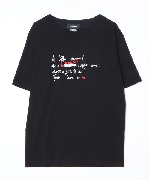 DSQUARED2（ディースクエアード）の「Just Right Fit Breezy Fit Tee/0251（Tシャツ/カットソー・レディース・ホワイト/ブラック・XS/S）」の2枚目の写真
