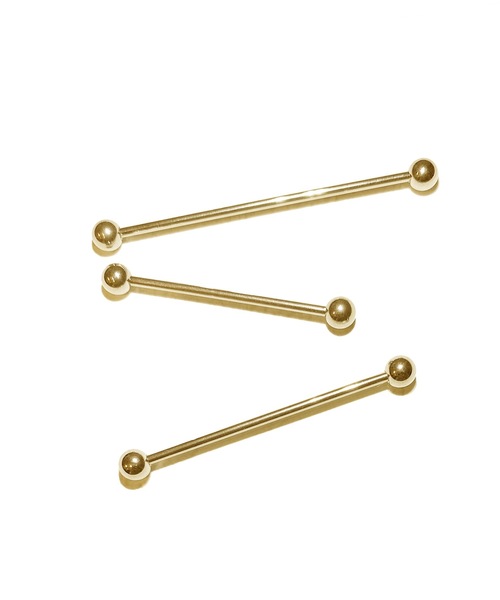 MORPH(モルフ)の「MORPH モルフ バーベル ボディーピアス 14ゲージ 6mm~50mm(ピアス(片耳用)・レディース・ゴールド・10/44/42/40/14/12/8/6/26/24/22/20/18/16/38/36/34/32/30/28/50/48/46)」の2枚目の写真