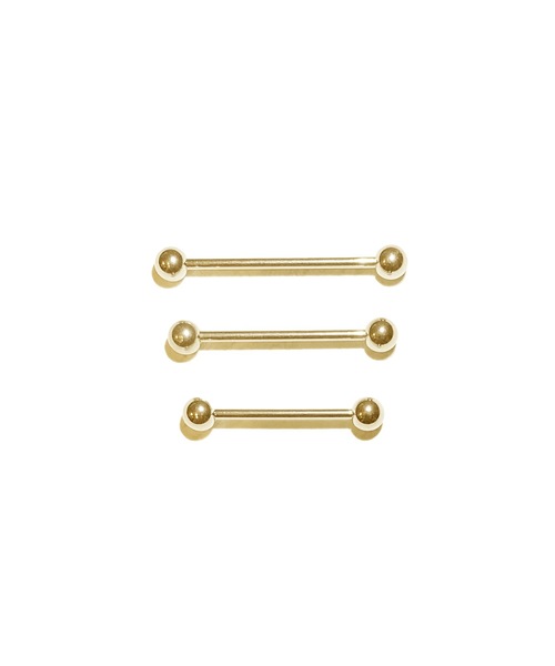 MORPH(モルフ)の「MORPH モルフ バーベル ボディーピアス 14ゲージ 6mm~50mm(ピアス(片耳用)・レディース・ゴールド・10/44/42/40/14/12/8/6/26/24/22/20/18/16/38/36/34/32/30/28/50/48/46)」の5枚目の写真