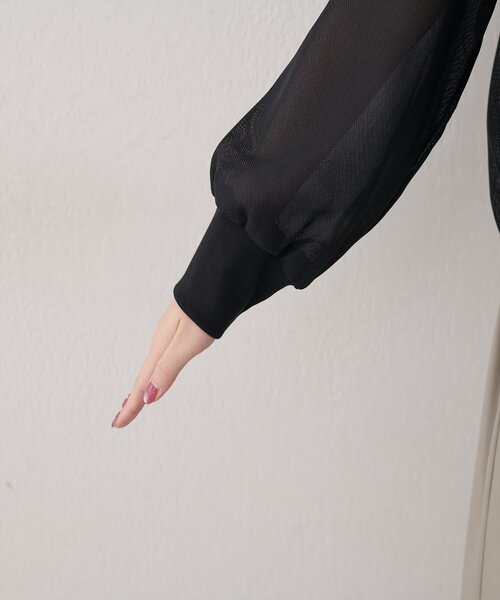 natural couture(ナチュラルクチュール)の「お上品メッシュブルゾン(ブルゾン・レディース・ブラウン/ベージュ/ブラック・FREE)」の14枚目の写真