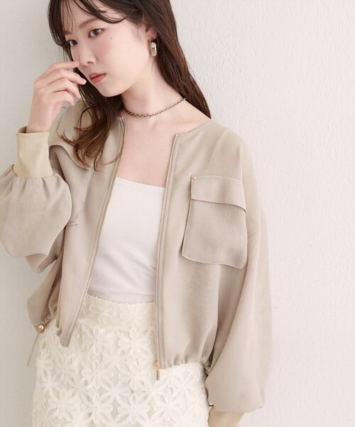 natural couture(ナチュラルクチュール)の「お上品メッシュブルゾン(ブルゾン・レディース・ブラウン/ベージュ/ブラック・FREE)」の19枚目の写真