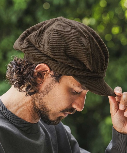 CAMBIO(カンビオ)の「mko13829-Soft Twill Soot Casquette キャスケット(NF-262-BO009)(キャスケット・メンズ・ブラック/ダークブラウン/ダークグレー・FREE)」の3枚目の写真