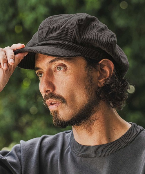 CAMBIO(カンビオ)の「mko13829-Soft Twill Soot Casquette キャスケット(NF-262-BO009)(キャスケット・メンズ・ブラック/ダークブラウン/ダークグレー・FREE)」の2枚目の写真