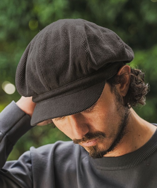 CAMBIO(カンビオ)の「mko13829-Soft Twill Soot Casquette キャスケット(NF-262-BO009)(キャスケット・メンズ・ブラック/ダークブラウン/ダークグレー・FREE)」の5枚目の写真