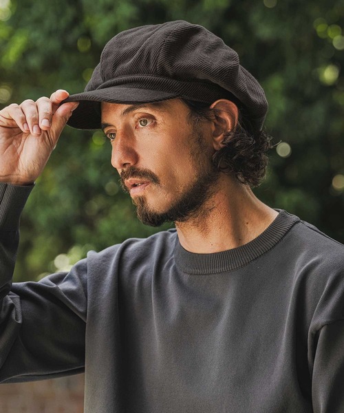 CAMBIO(カンビオ)の「mko13829-Soft Twill Soot Casquette キャスケット(NF-262-BO009)(キャスケット・メンズ・ブラック/ダークブラウン/ダークグレー・FREE)」の6枚目の写真
