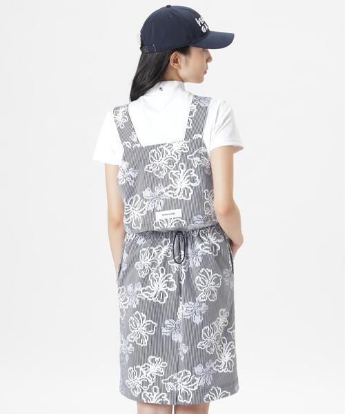 PEARLY GATES(パーリーゲイツ)の「Peサッカーストライプワンピース <ウサギブルームストライプ柄>(ワンピース・レディース・グレー系その他/ダークインディゴブルー・MEDIUM/SMALL/LARGE)」の15枚目の写真