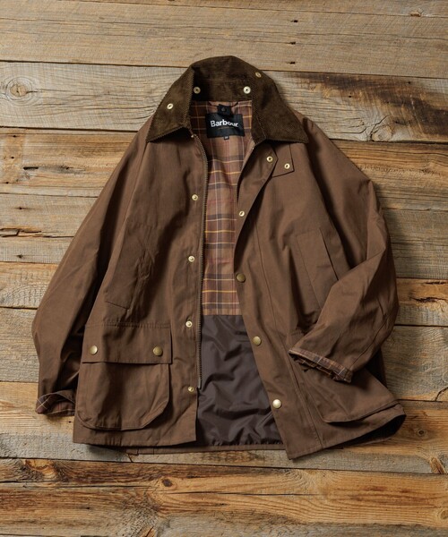 Barbour(バブアー)の「Barbour/バブアー 別注 BEDALE OS Sleeve(ブルゾン・メンズ・グレー/オリーブ/ブラウン/ベージュ/ブラック/ワインレッド・40/38/42)」の4枚目の写真