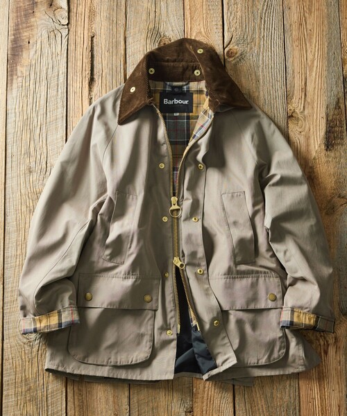 Barbour(バブアー)の「Barbour/バブアー 別注 BEDALE OS Sleeve(ブルゾン・メンズ・グレー/オリーブ/ブラウン/ベージュ/ブラック/ワインレッド・40/38/42)」の3枚目の写真