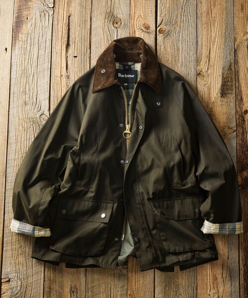 Barbour(バブアー)の「Barbour/バブアー 別注 BEDALE OS Sleeve(ブルゾン・メンズ・グレー/オリーブ/ブラウン/ベージュ/ブラック/ワインレッド・40/38/42)」の1枚目の写真