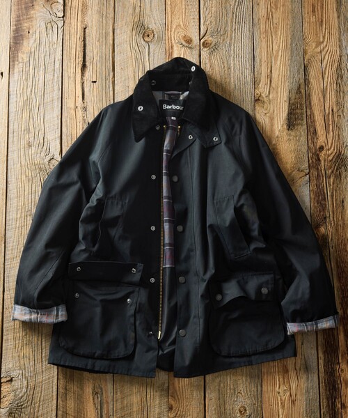 Barbour(バブアー)の「Barbour/バブアー 別注 BEDALE OS Sleeve(ブルゾン・メンズ・グレー/オリーブ/ブラウン/ベージュ/ブラック/ワインレッド・40/38/42)」の2枚目の写真