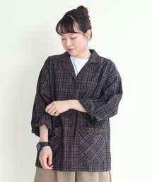 コットンチェック パジャマシャツ(セットアップ対応)