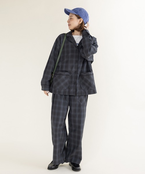 PAR ICI(パーリッシィ)の「コットンチェック パジャマシャツ(セットアップ対応)(シャツ/ブラウス・レディース・チャコールグレー・FREE)」の20枚目の写真