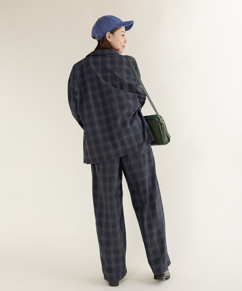 PAR ICI(パーリッシィ)の「コットンチェック パジャマシャツ(セットアップ対応)(シャツ/ブラウス・レディース・チャコールグレー・FREE)」の22枚目の写真