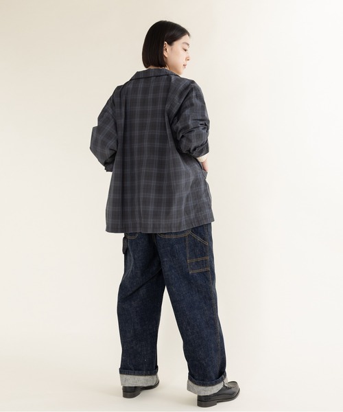 PAR ICI(パーリッシィ)の「コットンチェック パジャマシャツ(セットアップ対応)(シャツ/ブラウス・レディース・チャコールグレー・FREE)」の11枚目の写真