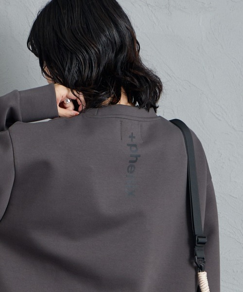 +phenix（プラスフェニックス）の「[＋phenix/プラスフェニックス] 別注 ダンボールニット サイドジップスウェット（スウェット・レディース・ブラック/チャコール・L/M/XL）」の15枚目の写真