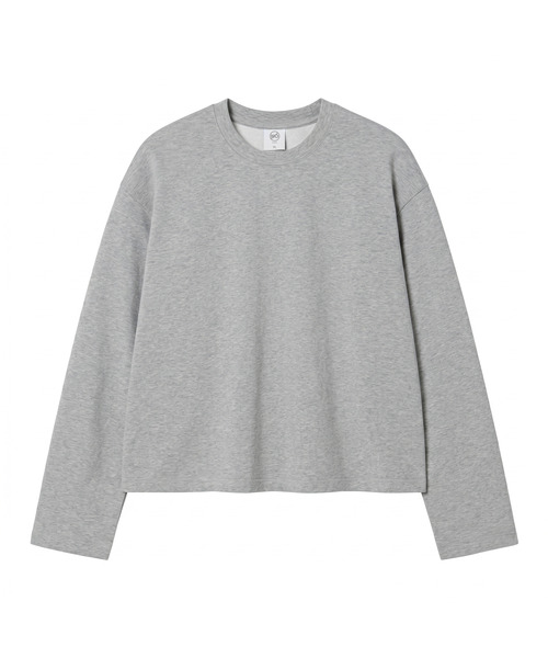 NOMING(ノミング)の「ルーズフィットクロップイージーロングスリーブ - グレー(Tシャツ/カットソー・レディース・グレー・SMALL/MEDIUM/LARGE/X-LARGE)」の1枚目の写真