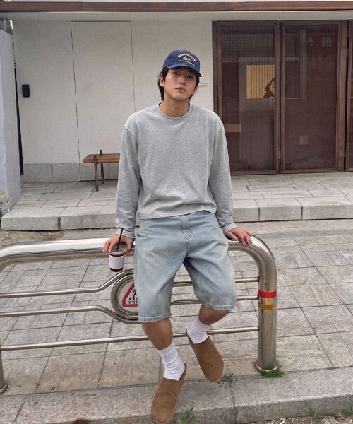 NOMING(ノミング)の「ルーズフィットクロップイージーロングスリーブ - グレー(Tシャツ/カットソー・レディース・グレー・SMALL/MEDIUM/LARGE/X-LARGE)」の8枚目の写真