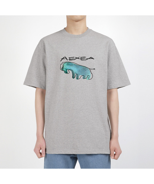 AEXEA(アクシー)の「オリエンタル 半袖Tシャツ E05BRD_ABX10278(Tシャツ/カットソー・メンズ・ブラック/グレー系その他/ブルー/ホワイト・XL/M/S/L)」の1枚目の写真
