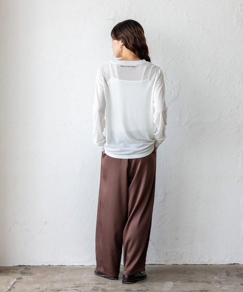 VitaFelice（ヴィータフェリーチェ）の「フォトプリントシアートップス（Tシャツ/カットソー・レディース・ブラック/オフホワイト・FREE）」の20枚目の写真