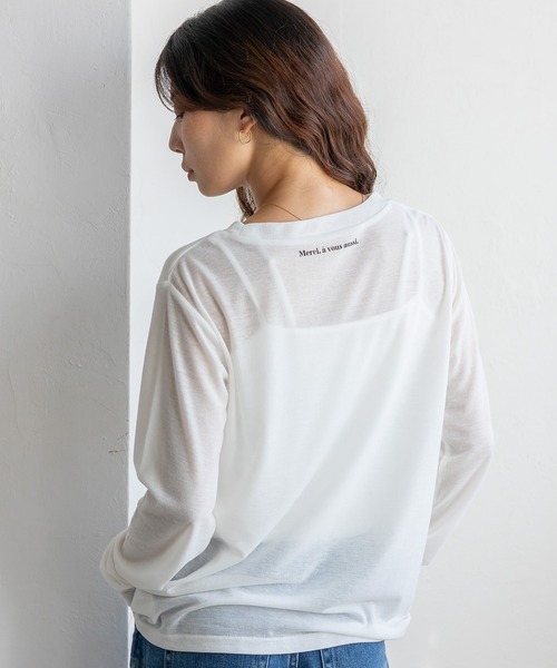 VitaFelice（ヴィータフェリーチェ）の「フォトプリントシアートップス（Tシャツ/カットソー・レディース・ブラック/オフホワイト・FREE）」の15枚目の写真
