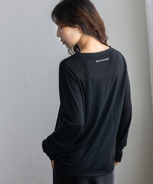 VitaFelice（ヴィータフェリーチェ）の「フォトプリントシアートップス（Tシャツ/カットソー・レディース・ブラック/オフホワイト・FREE）」の19枚目の写真