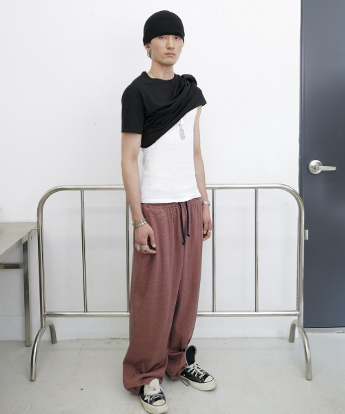 MOSQUITO MURDERERS（モスキートマーダラーズ）の「Pocket WIDE PANTS -Navy/Coral（その他パンツ・メンズ・その他・FREE）」の3枚目の写真