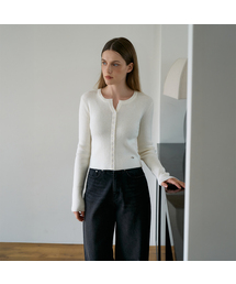 Slim Rib Cardigan [Ivory]