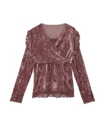 Ameri（アメリ）の「VELOUR LAYERED CUT TOP（Tシャツ/カットソー）」