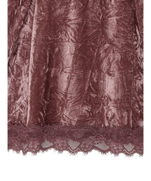 Ameri(アメリ)の「VELOUR LAYERED CUT TOP(Tシャツ/カットソー・レディース・ローズ/ブラック/アイボリー・FREE)」の11枚目の写真