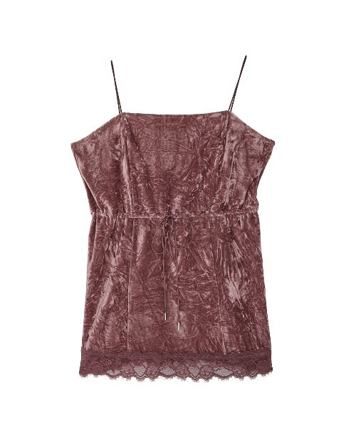 Ameri(アメリ)の「VELOUR LAYERED CUT TOP(Tシャツ/カットソー・レディース・ローズ/ブラック/アイボリー・FREE)」の13枚目の写真